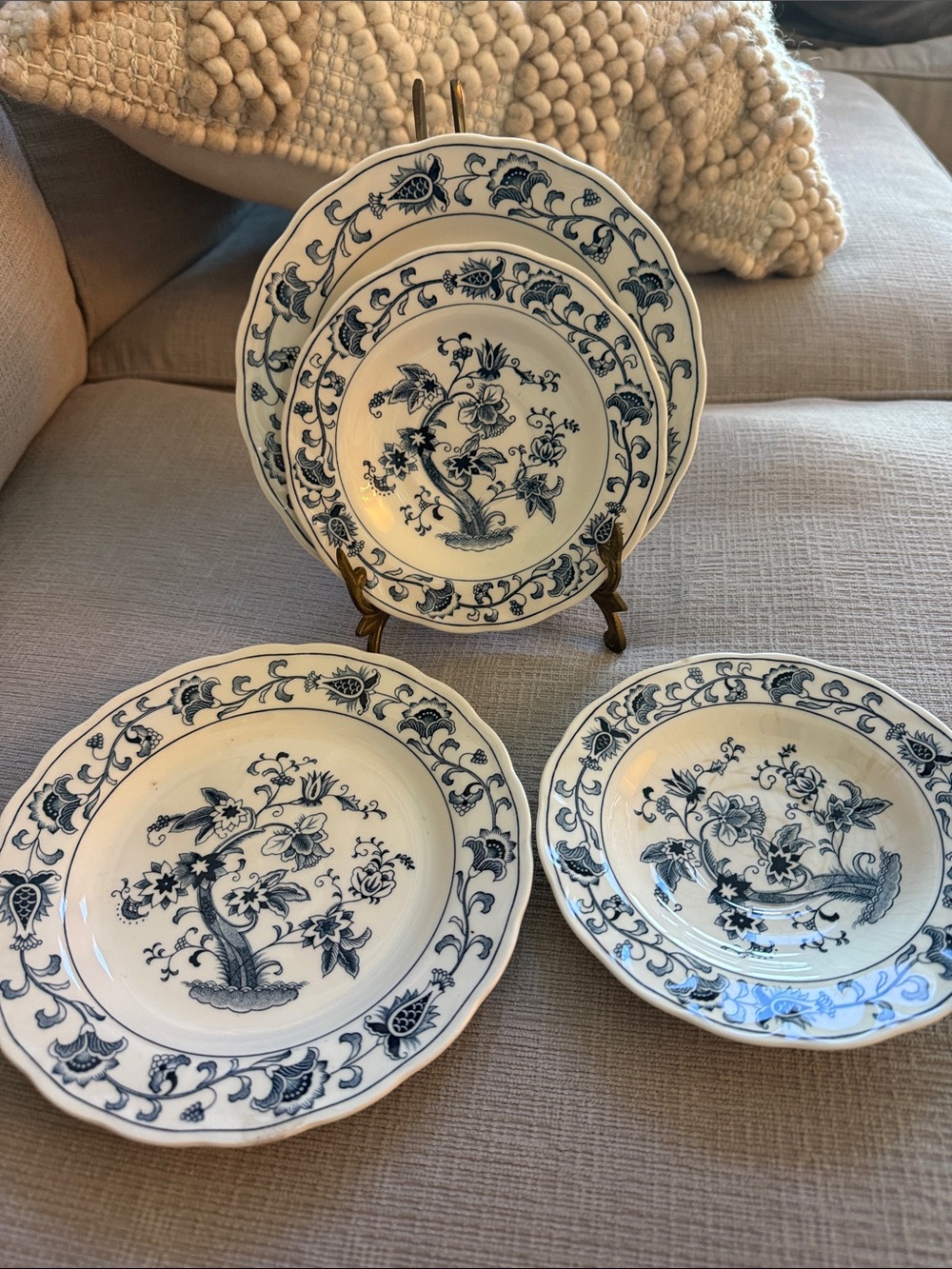 Nikko Ceramics Blue and white Floral Plates